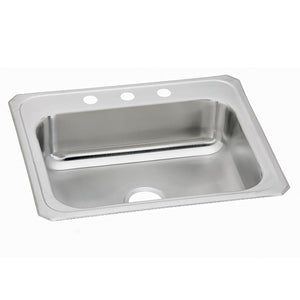 Alternate Image for Elkay Celebrity 25" Drop In/Topmount Stainless Steel Kitchen Sink, Brushed Satin, 1 Faucet Hole, CR25211
