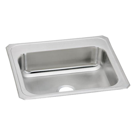 Elkay Celebrity 25" Drop In/Topmount Stainless Steel Kitchen Sink, Brushed Satin, No Faucet Hole, CR25220
