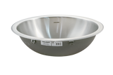 Houzer 17" Stainless Steel Undermount Bathroom Sink, Round, with Overflow Hole, CRO-1620-1