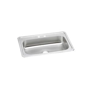 Alternate Image for Elkay Celebrity 33" Drop In/Topmount Stainless Steel Kitchen Sink, Brushed Satin, 2 Faucet Holes, CRS33222