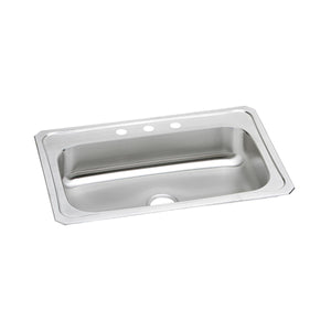 Alternate Image for Elkay Celebrity 33" Drop In/Topmount Stainless Steel Kitchen Sink, Brushed Satin, 3 Faucet Holes, CRS33223