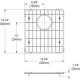 Elkay Crosstown Stainless Steel 12-3/4" x 14-1/4" x 1-1/4" Bottom Grid, CTXBG1314