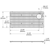 Elkay Crosstown Stainless Steel 31-7/8" x 15" x 1-1/8" Bottom Grid, CTXBG3215