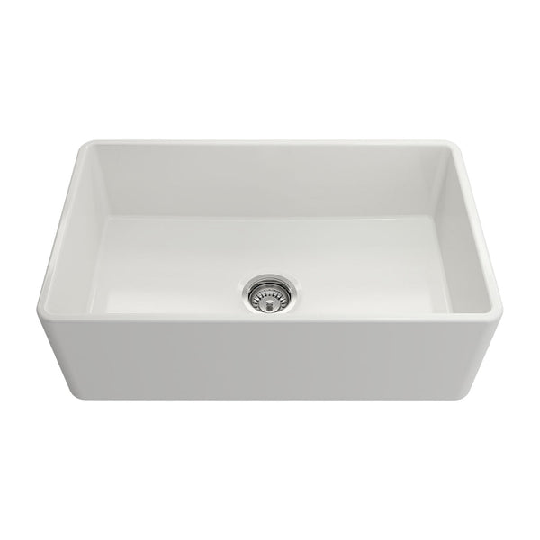 Crestwood 30" Fireclay Farmhouse Sink, White, CW-CL-30-WHITE