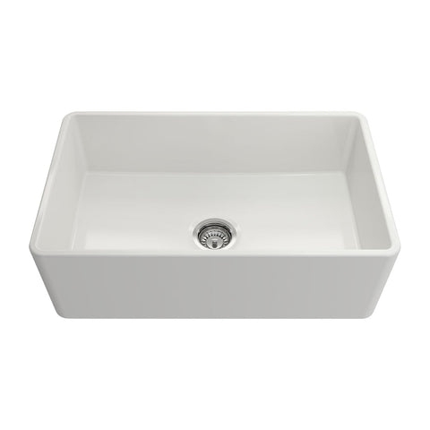 Crestwood 30" Fireclay Farmhouse Sink, White, CW-CL-30-WHITE