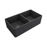 Crestwood 33" Fireclay Farmhouse Sink 50/50 Double Bowl, Charcoal, CW-CL-332-DBL-CHARCOAL