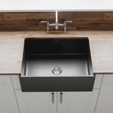 Crestwood 27" Fireclay Farmhouse Sink, Charcoal, CW-MOD-27-CHARCOAL