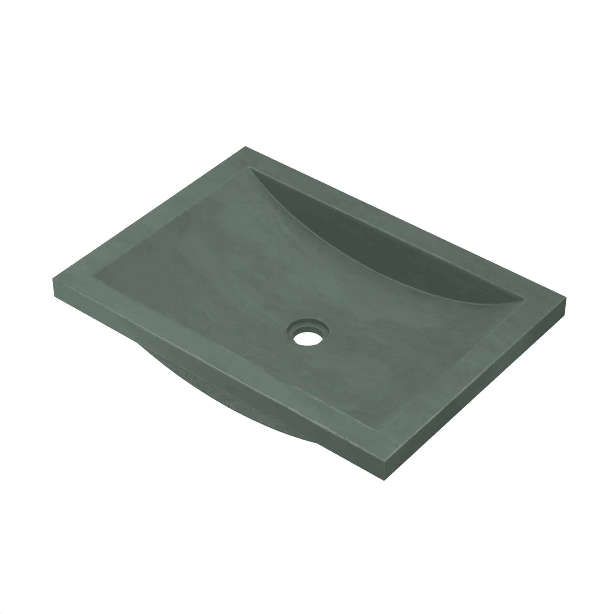 Native Trails Cabrillo 20.75" x 14.75" Rectangle Undermount NativeStone Concrete ADA Bathroom Sink, Forest, NSL2014-F Product Image