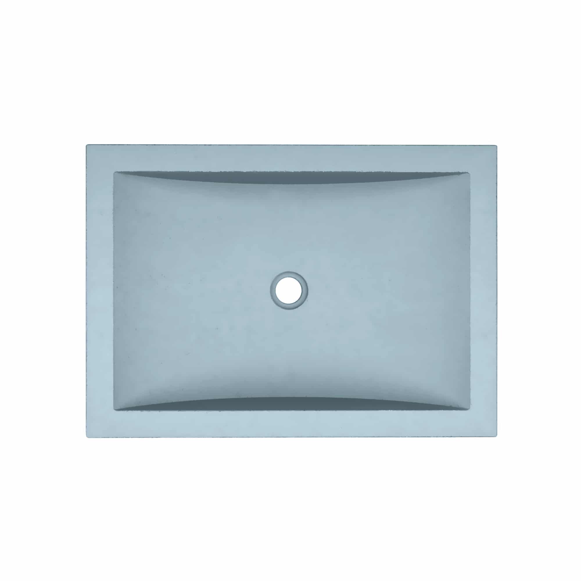 Native Trails Cabrillo 20.75" x 14.75" Rectangle Undermount NativeStone Concrete ADA Bathroom Sink, Ocean, NSL2014-O