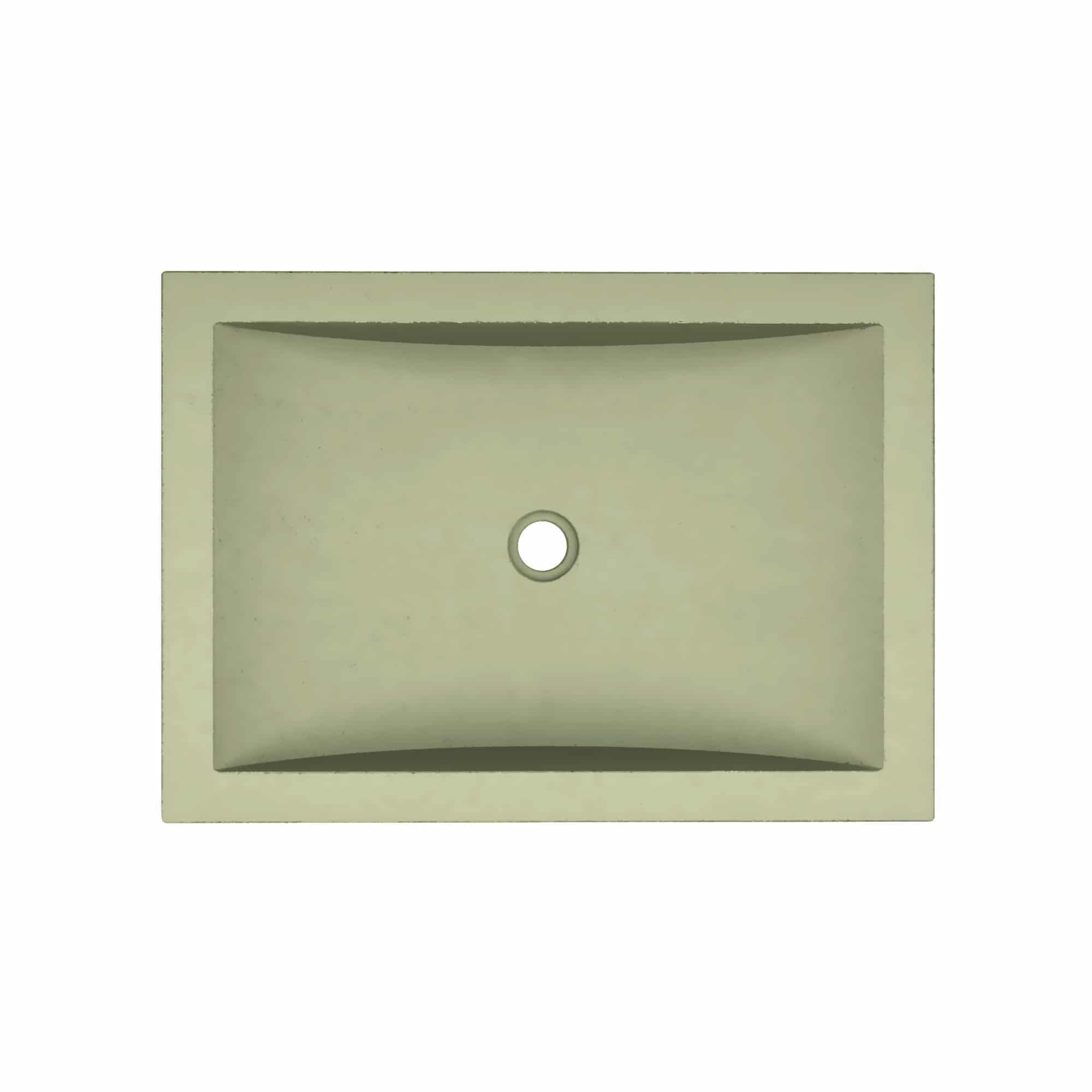 Native Trails Cabrillo 20.75" x 14.75" Rectangle Undermount NativeStone Concrete ADA Bathroom Sink, Sage, NSL2014-G Product Image