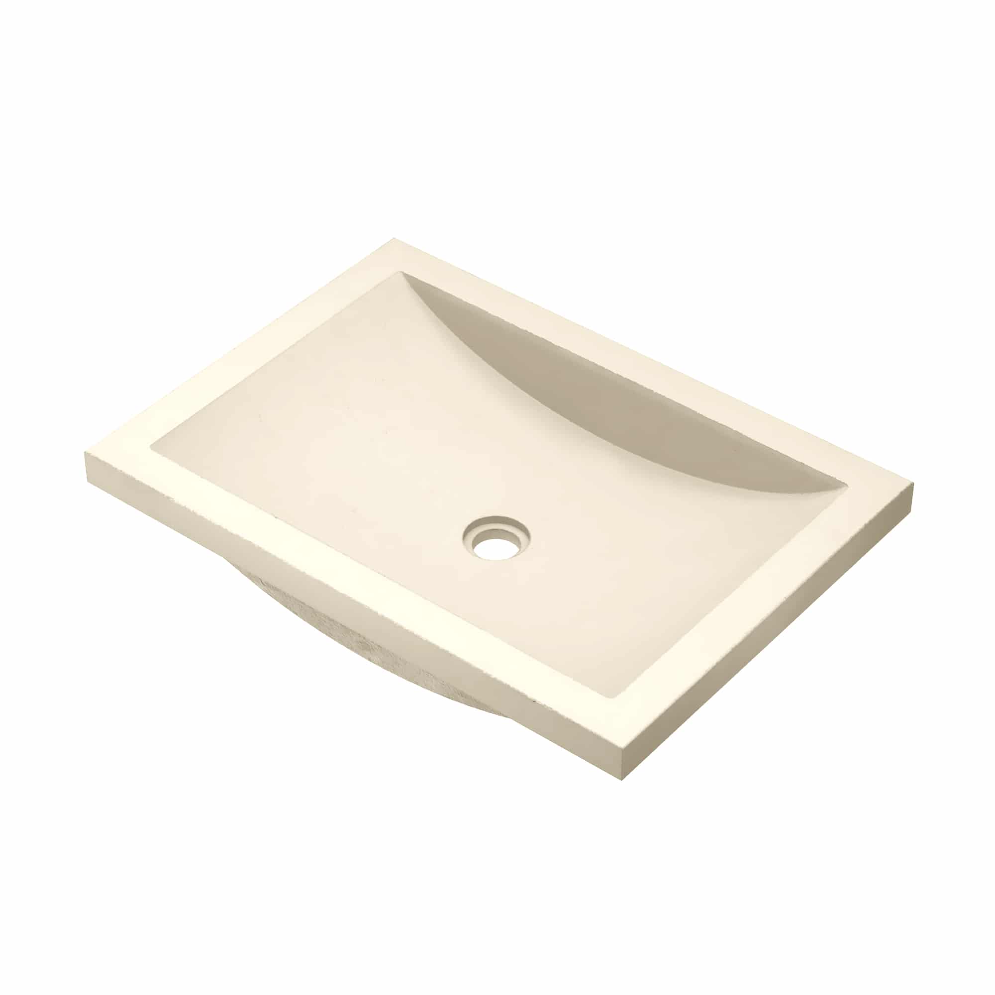 Native Trails Cabrillo 20.75" x 14.75" Rectangle Undermount NativeStone Concrete ADA Bathroom Sink, Sand, NSL2014-D Product Image