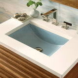 Native Trails Cabrillo 20.75" x 14.75" Rectangle Undermount NativeStone Concrete ADA Bathroom Sink, Ocean, NSL2014-O