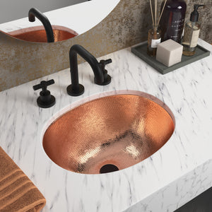 Native Trails Cameo 17" x 13.25" Oval Copper Bathroom Sink, Polished Copper, 16 Gauge, CPS448