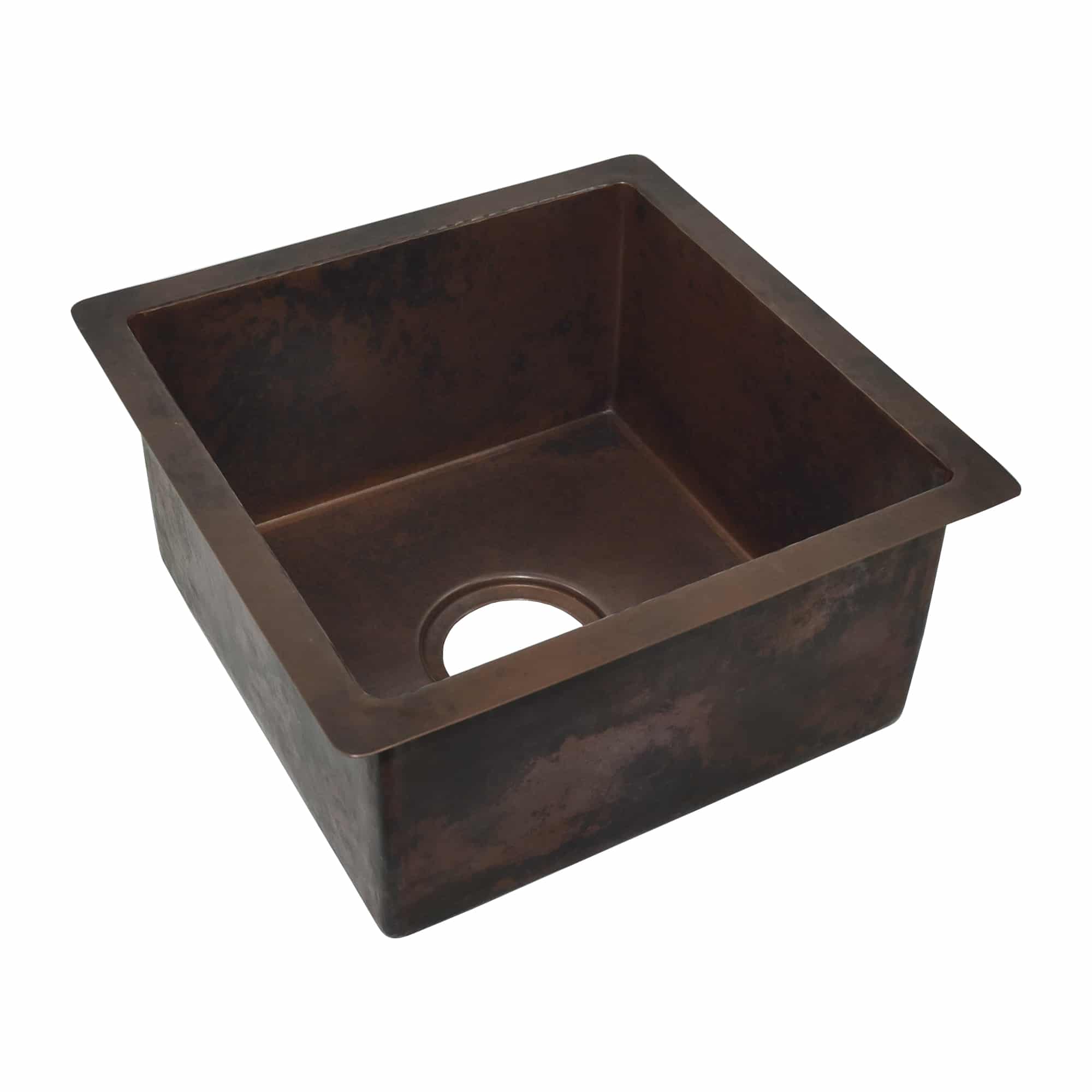 Native Trails Cantina 15" Square Copper Bar/Prep Sink, Antique Copper, CPS234-F Product Image