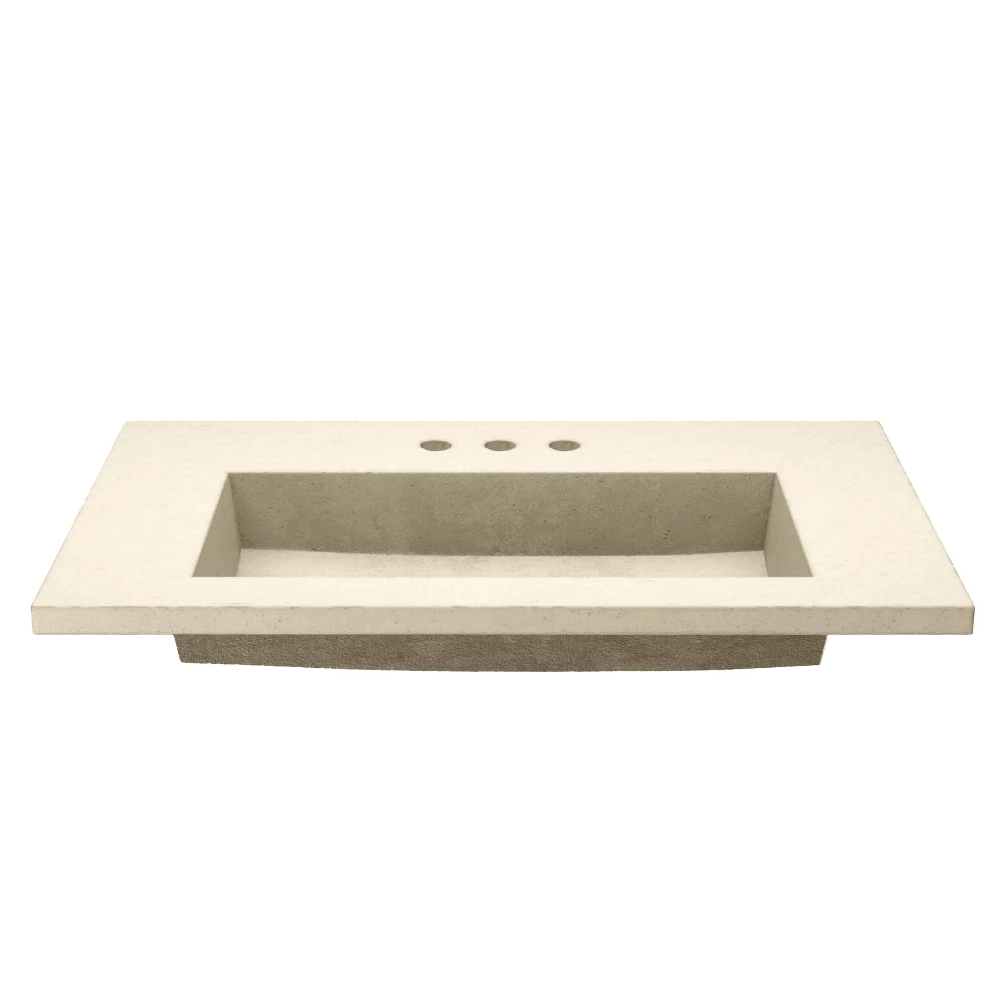 Native Trails 36" Capistrano ADA NativeStone Vanity Top and Trough Sink in Sand, 3 Faucet Holes, NSVT36-D Product Image