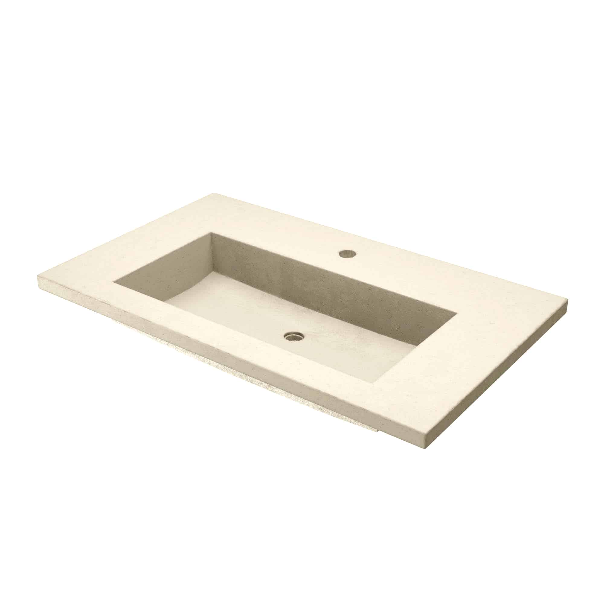 Native Trails 36" Capistrano ADA NativeStone Vanity Top and Trough Sink in Sand, 1 Faucet Hole, NSVT36-D1