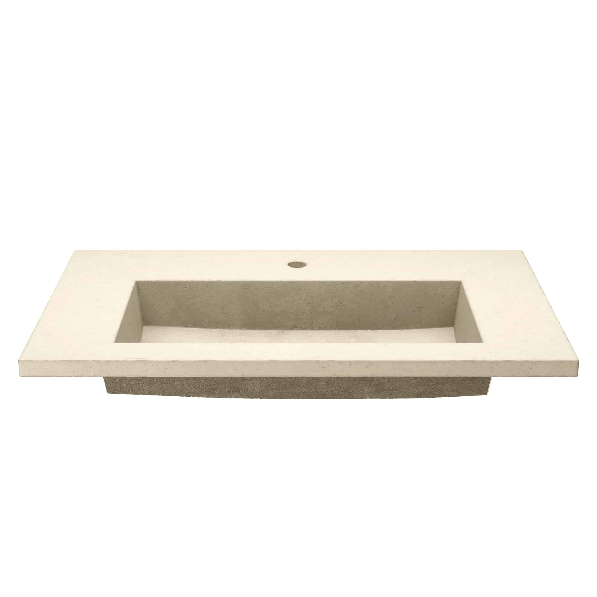 Native Trails 36" Capistrano ADA NativeStone Vanity Top and Trough Sink in Sand, 1 Faucet Hole, NSVT36-D1 Product Image
