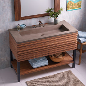 Alternate Image for Native Trails 48" Capistrano ADA Vanity Top with Integral Trough Sink in Earth, 8" Widespread Faucet Cutout, NSVT48-E