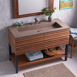 Native Trails 48" Capistrano ADA Vanity Top with Integral Trough Sink in Earth, 8" Widespread Faucet Cutout, NSVT48-E