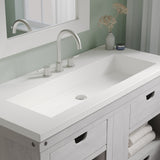Native Trails 48" Capistrano ADA Vanity Top with Integral Trough Sink in Pearl, 8" Widespread Faucet Cutout, NSVT48-P