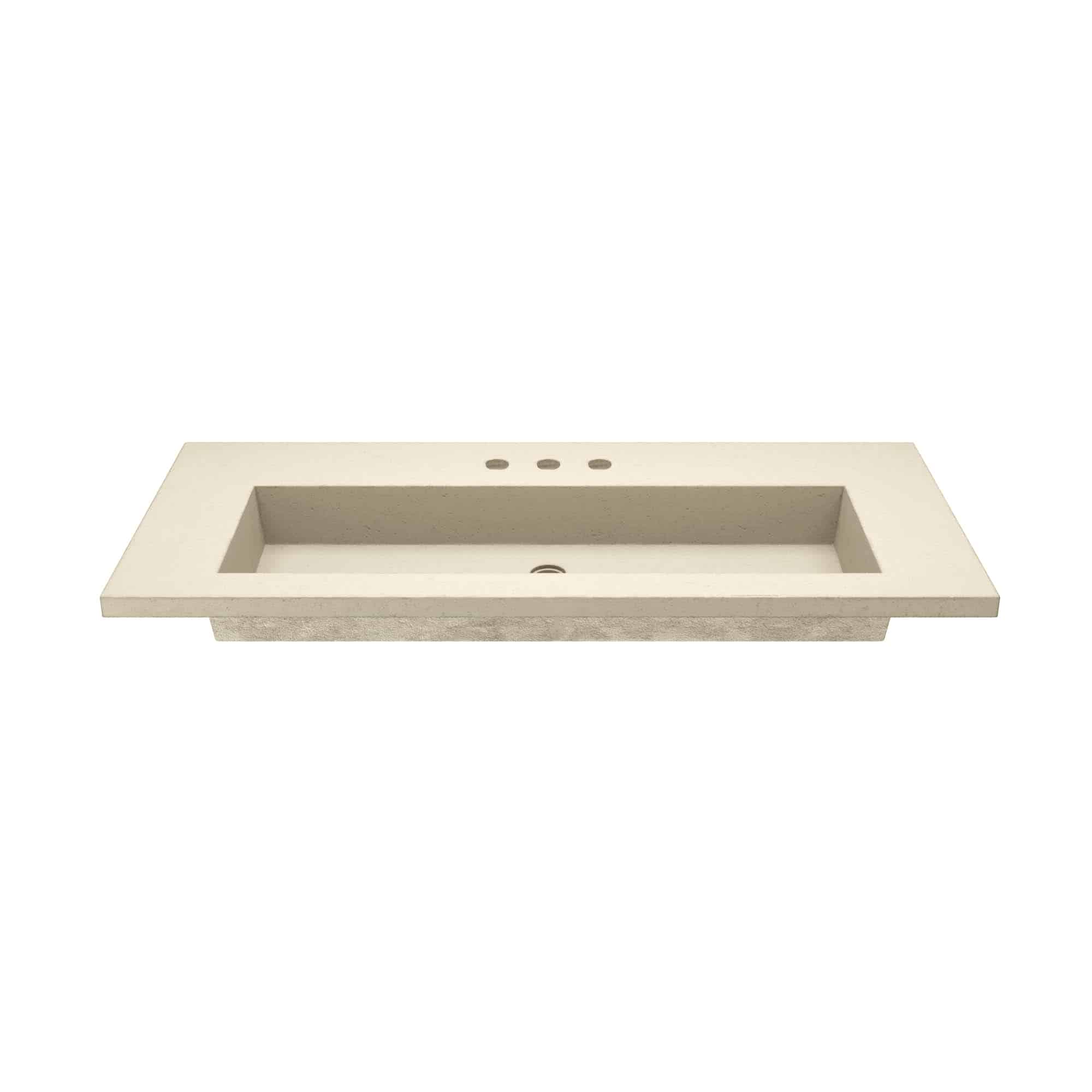 Native Trails 48" Capistrano ADA NativeStone Vanity Top and Trough Sink in Sand, 3 Faucet Holes, NSVT48-D Product Image