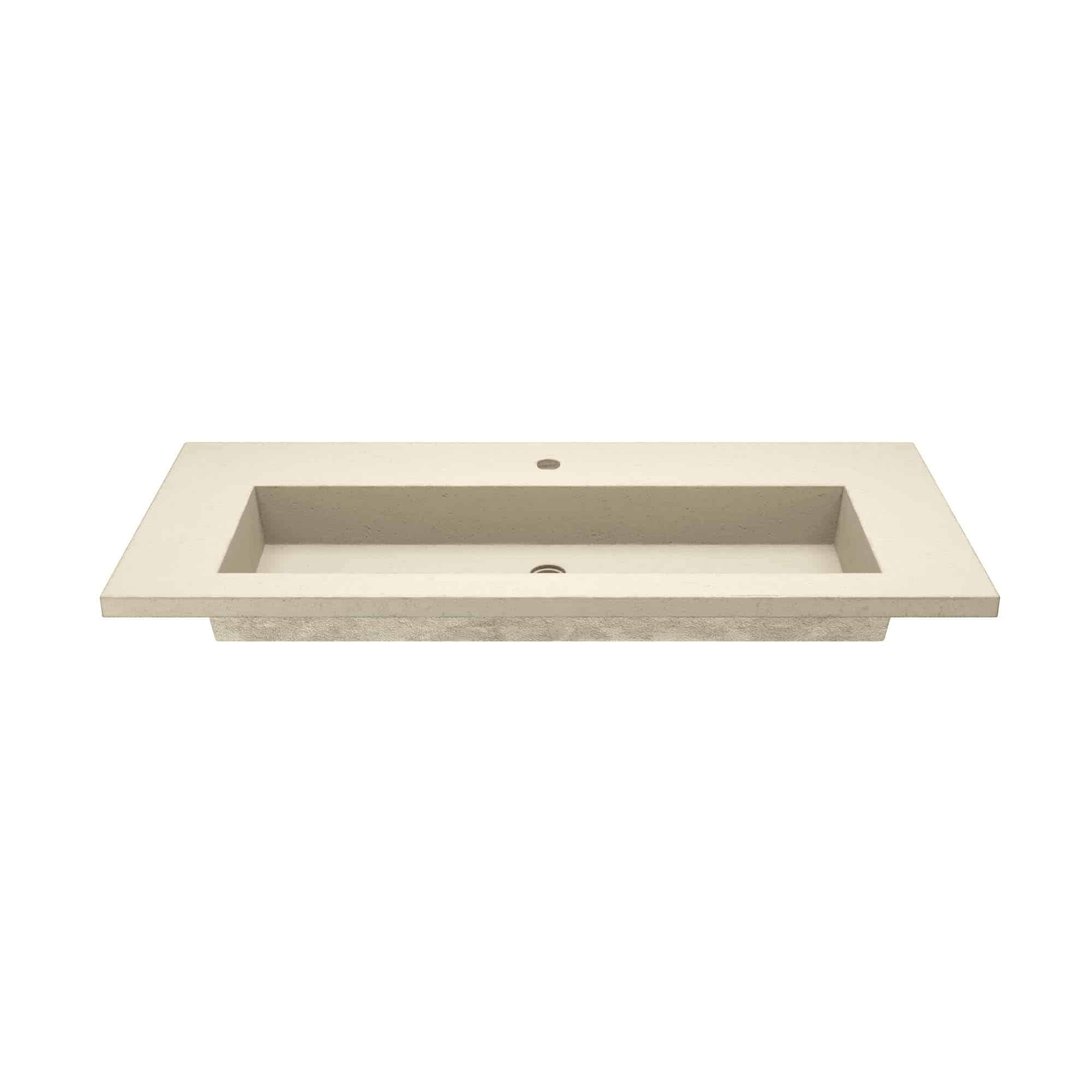 Native Trails 48" Capistrano ADA NativeStone Vanity Top and Trough Sink in Sand, 1 Faucet Hole, NSVT48-D1 Product Image