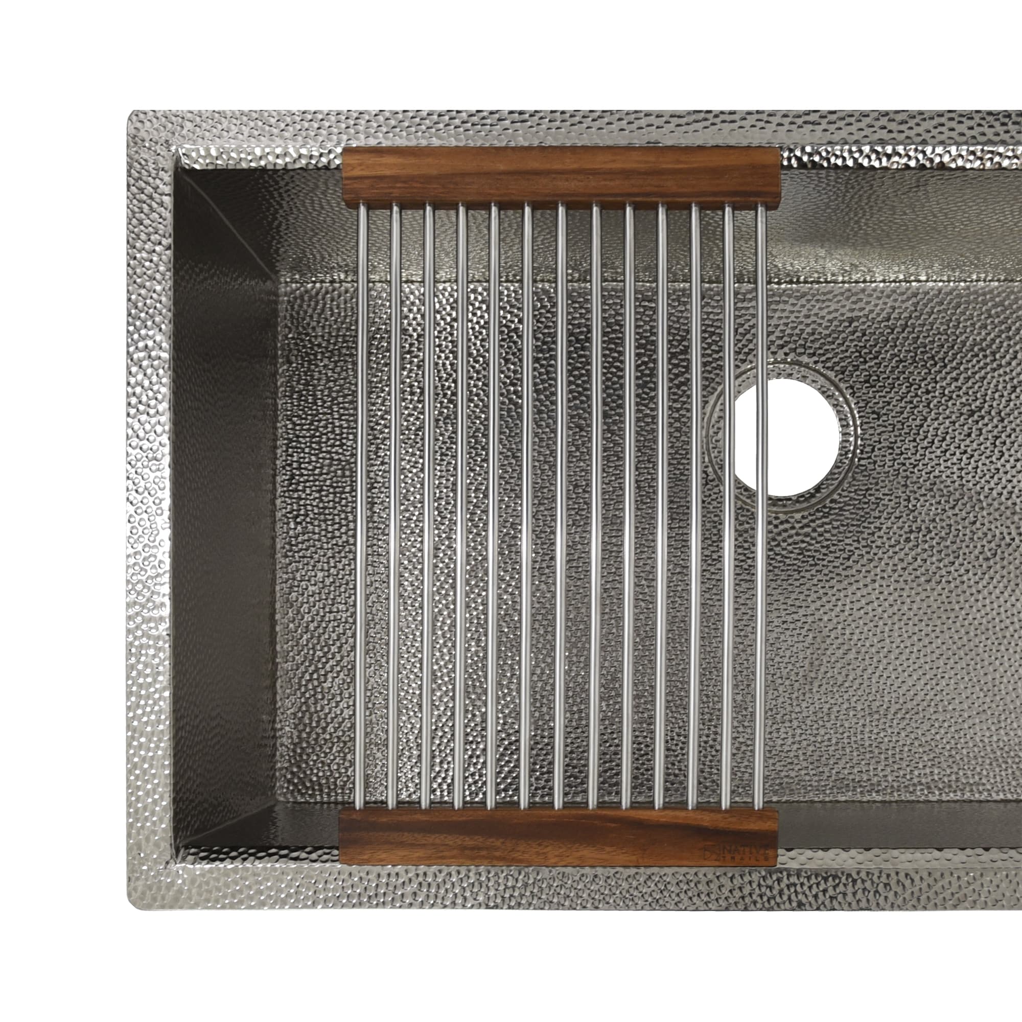 Native Trails Cocina Concierge 33" Undermount Nickel Workstation Kitchen Sink, Brushed Nickel, CPKG572 Product Image