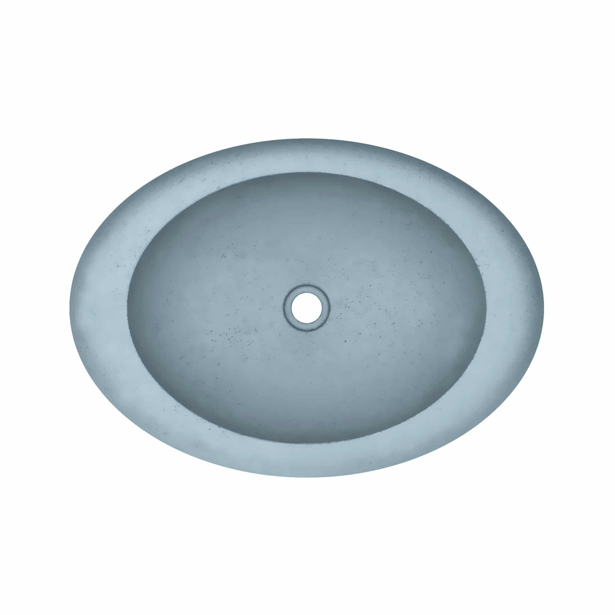 Native Trails Cuyama 21" x 15" Oval Drop In NativeStone Concrete ADA Bathroom Sink, Ocean, NSL2115-O