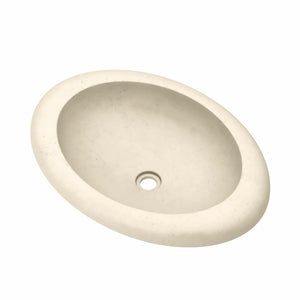 Native Trails Cuyama 21" x 15" Oval Drop In NativeStone Concrete ADA Bathroom Sink, Sand, NSL2115-D