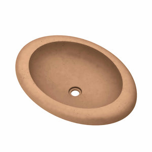 Native Trails Cuyama 21" x 15" Oval Drop In NativeStone Concrete ADA Bathroom Sink, Terracotta, NSL2115-T