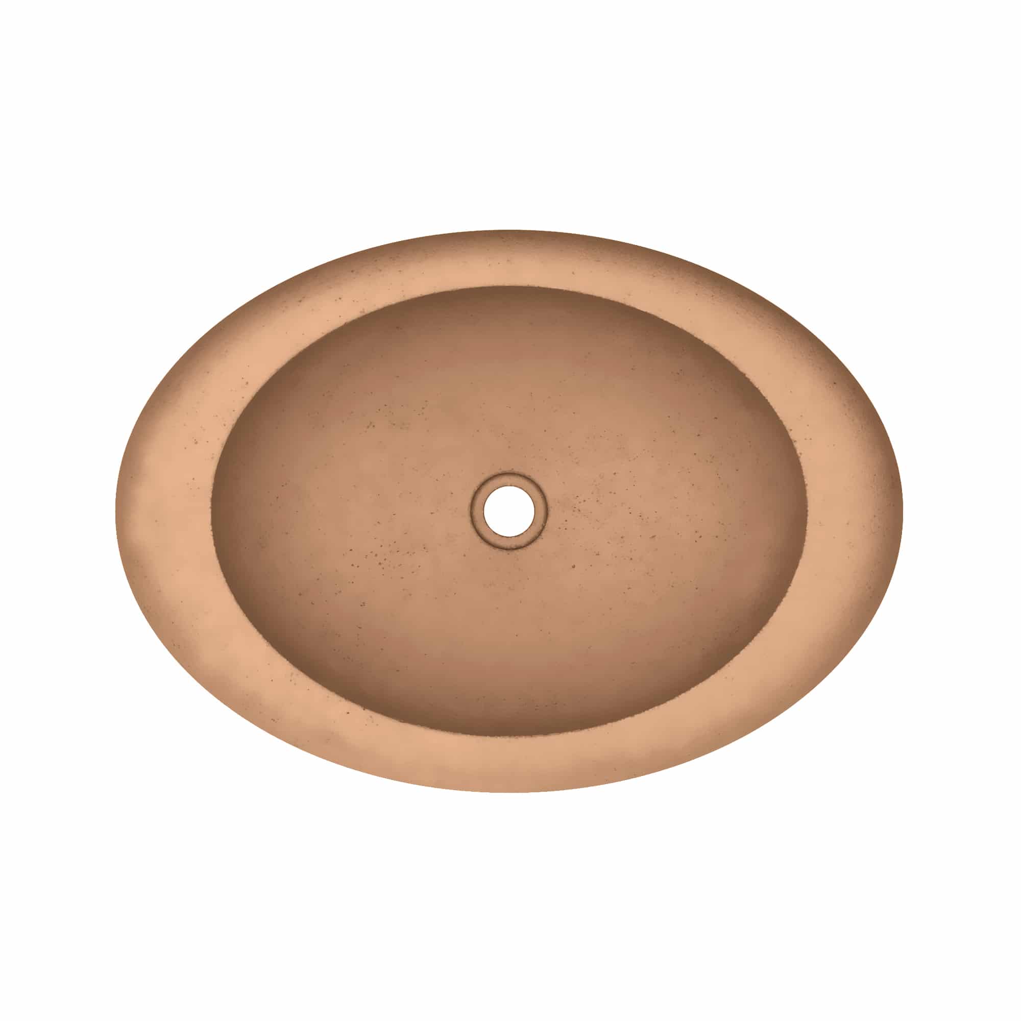 Native Trails Cuyama 21" x 15" Oval Drop In NativeStone Concrete ADA Bathroom Sink, Terracotta, NSL2115-T Product Image