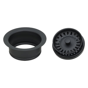 Alternate Image for Premier Copper Products 3.5" Deluxe Garbage Disposal Drain w/ Basket - Matte Black, Brass, D-130BLK