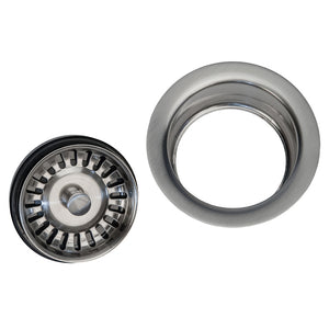 Alternate Image for Premier Copper Products 3.5" Deluxe Garbage Disposal Drain w/ Basket - Brushed Nickel, Brass, D-130BN