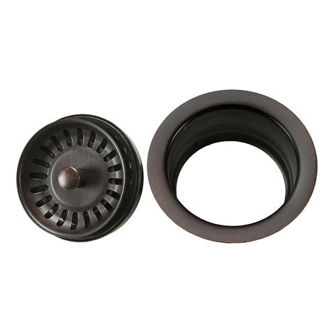 Main Image of Premier Copper Products 3.5" Deluxe Garbage Disposal Drain w/ Basket - Oil Rubbed Bronze, D-130ORB