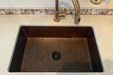 Installation Image of Premier Copper Products 3.5" Deluxe Garbage Disposal Drain w/ Basket - Oil Rubbed Bronze, D-130ORB