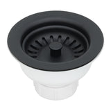 Premier Copper Products 3.5" Kitchen, Prep, Bar Basket Strainer Drain - Matte Black, Brass/PVC, D-132BLK