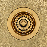 Premier Copper Products 3.5" Kitchen, Prep, Bar Basket Strainer Drain - Polished Brass, Brass/PVC, D-132PB