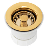 Premier Copper Products 2" Bar Basket Strainer Drain - Polished Brass, D-133PB