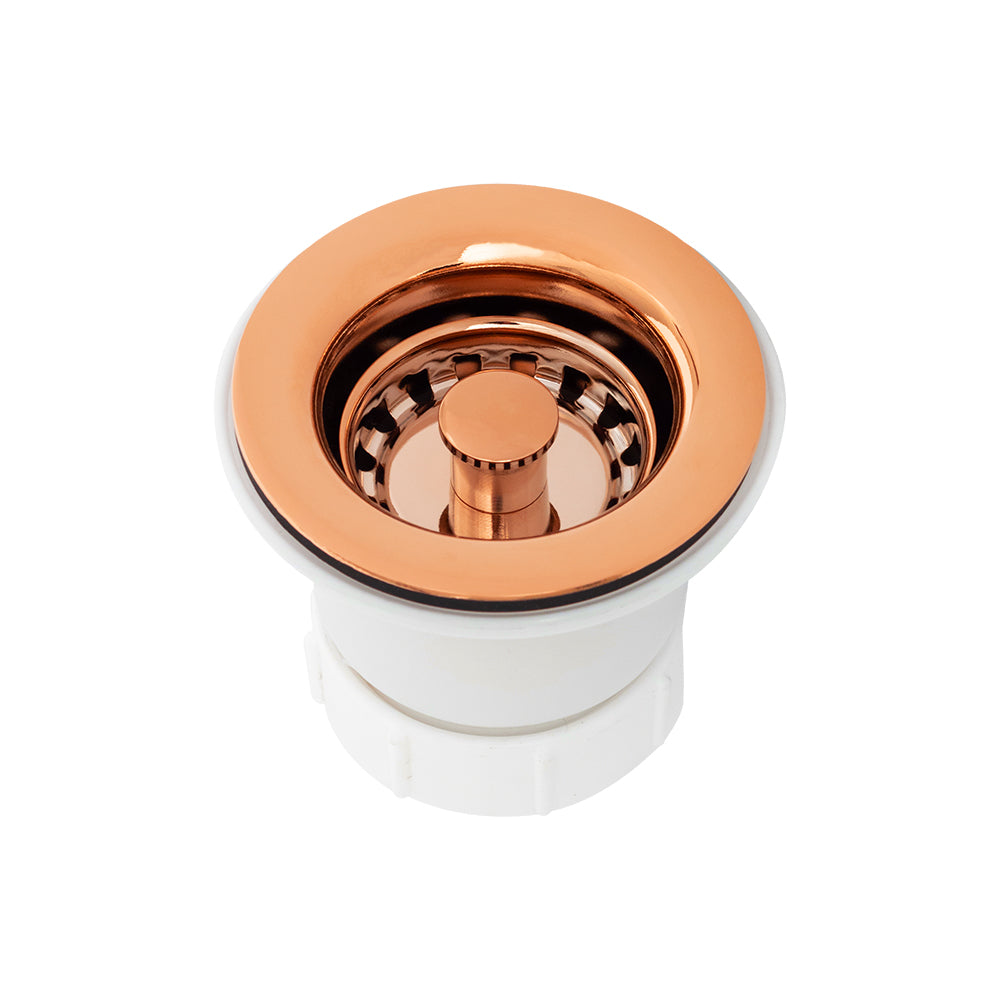 Premier Copper Products 12" Round Hammered Copper Bar Sink with 2" Drain Opening in Polished Copper, Matching Drain and Accessories, BSP5_BR12PC2-B