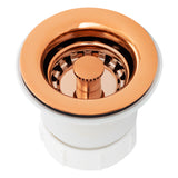 Premier Copper Products 2" Bar Basket Strainer Drain - Polished Copper, Brass/PVC, D-133PC