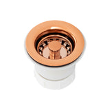 Premier Copper Products 14" Round Hammered Copper Bar Sink with 2" Drain Opening in Polished Copper, Matching Drain and Accessories, BSP5_BR14PC2-B