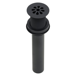Alternate Image for Premier Copper Products 1.5" Non-Overflow Grid Bathroom Sink Drain - Matte Black, Brass, D-207BLK