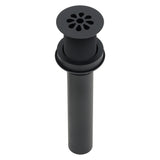 Premier Copper Products 1.5" Non-Overflow Grid Bathroom Sink Drain - Matte Black, Brass, D-207BLK