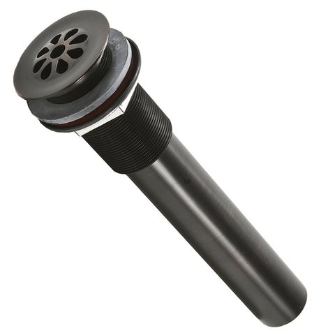 Main Image of Premier Copper Products 1.5" Non-Overflow Grid Bathroom Sink Drain - Oil Rubbed Bronze, D-207ORB