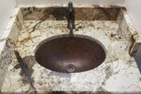 Installation Image of Premier Copper Products 1.5" Non-Overflow Grid Bathroom Sink Drain - Oil Rubbed Bronze, D-207ORB