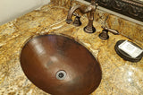 Installation Image of Premier Copper Products 1.5" Non-Overflow Grid Bathroom Sink Drain - Oil Rubbed Bronze, D-207ORB