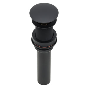 Alternate Image for Premier Copper Products 1.5" Non-Overflow Pop-up Bathroom Sink Drain - Matte Black, Brass, D-208BLK