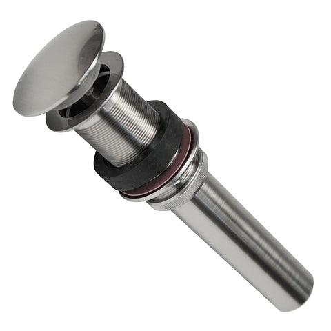 Main Image of Premier Copper Products 1.5" Non-Overflow Pop-up Bathroom Sink Drain - Brushed Nickel, D-208BN