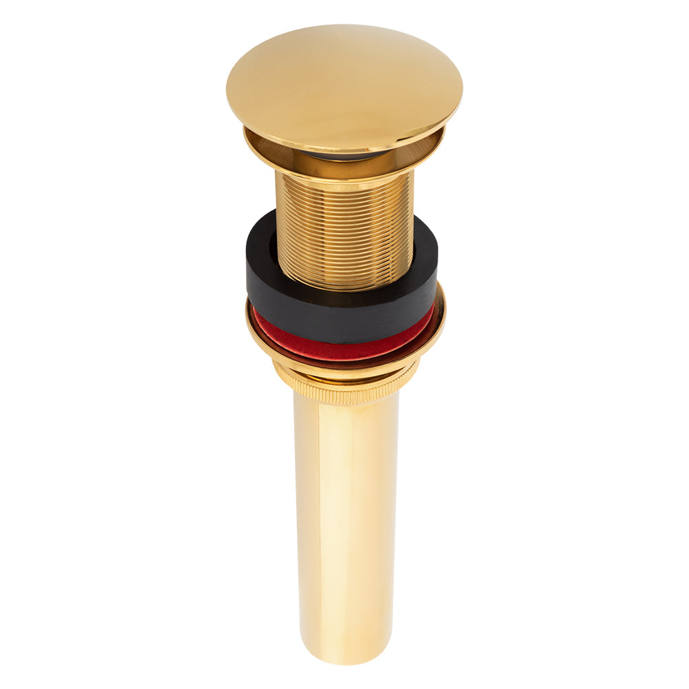 Premier Copper Products 1.5" Non-Overflow Pop-up Bathroom Sink Drain - Polished Brass, D-208PB