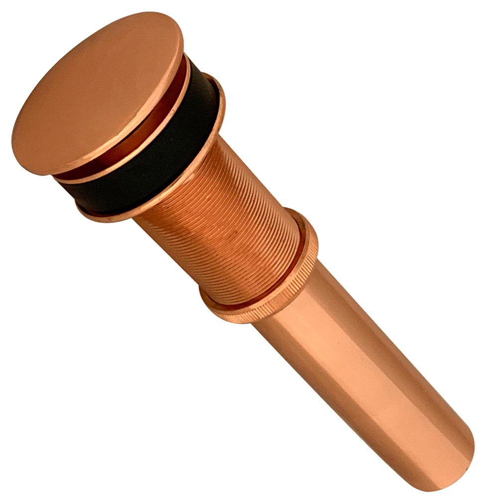 Premier Copper Products 17" Oval Self Rimming Hammered Copper Bathroom Sink in Polished Copper, Matching Drain and Accessories, BSP5_LO17RPC-P